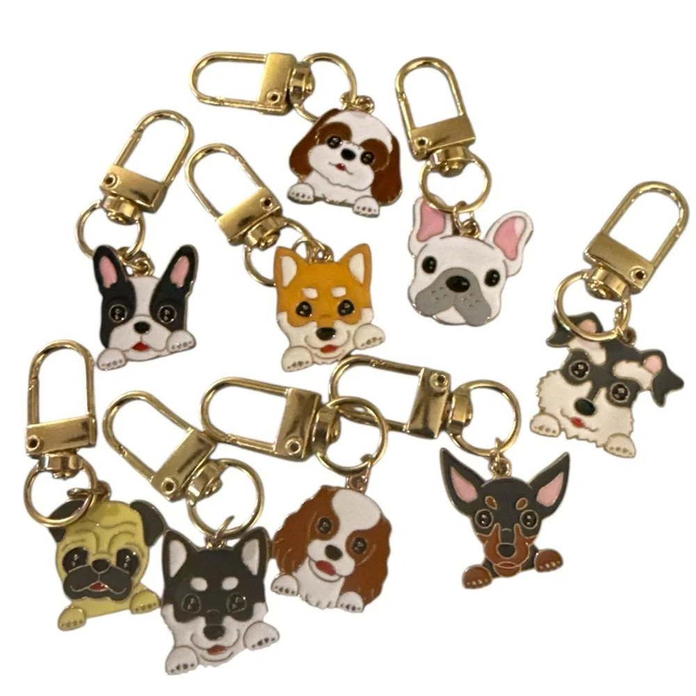 Dog Keychain purse backpack charm pick 2 - Picture 1 of 1